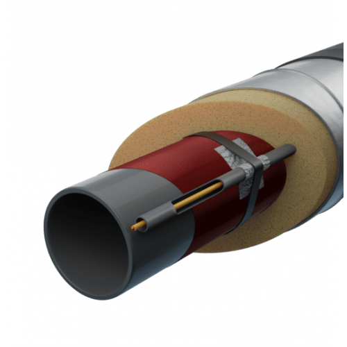 Труба в ППУ изоляции с греющим кабелем в полиэтиленовой оболочке тип 2 Ст20 32х5 мм ГОСТ 8732-78